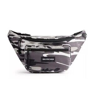 Balenciaga Beltpack Beltbag Explorer 482389 Camouflage Grey Camo NWT Retail:$950
